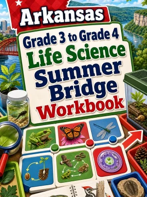 Arkansas Grade 3 to Grade 4 Life Science Summer Bridge Workbook