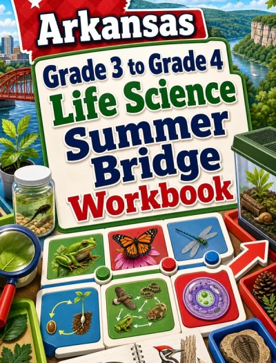 Arkansas Grade 3 to Grade 4 Life Science Summer Bridge Workbook