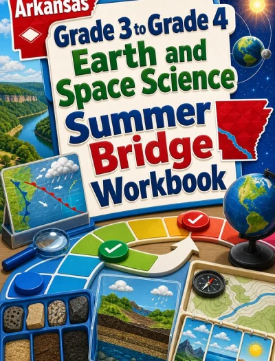 Arkansas Grade 3 to Grade 4 Earth and Space Science Summer Bridge Workbook