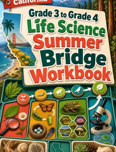 California Grade 3 to Grade 4 Life Science Summer Bridge Workbook