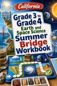 California Grade 3 to Grade 4 Earth and Space Science Summer Bridge Workbook