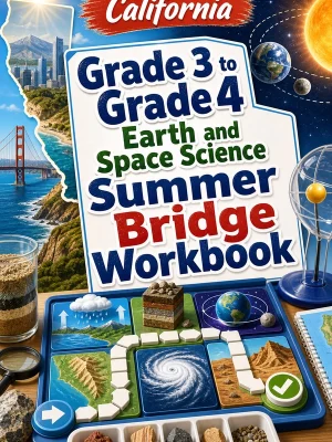 California Grade 3 to Grade 4 Earth and Space Science Summer Bridge Workbook