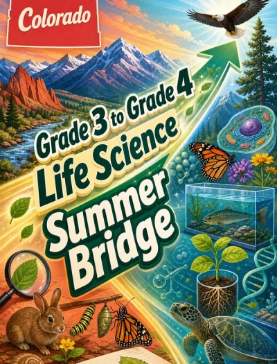Colorado Grade 3 to Grade 4 Life Science Summer Bridge
