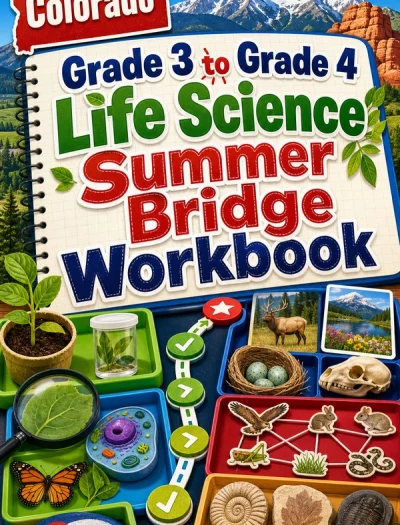 Colorado Grade 3 to Grade 4 Life Science Summer Bridge Workbook