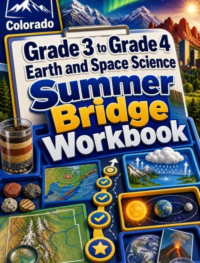 Colorado Grade 3 to Grade 4 Earth and Space Science Summer Bridge Workbook
