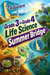 Delaware Grade 3 to Grade 4 Life Science Summer Bridge