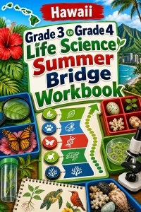 Hawaii Grade 3 to Grade 4 Life Science Summer Bridge Workbook