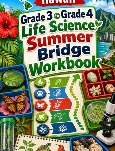 Hawaii Grade 3 to Grade 4 Life Science Summer Bridge Workbook