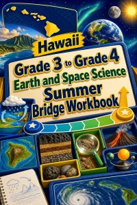 Hawaii Grade 3 to Grade 4 Earth and Space Science Summer Bridge Workbook