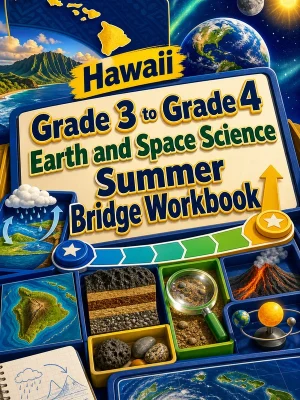 Hawaii Grade 3 to Grade 4 Earth and Space Science Summer Bridge Workbook