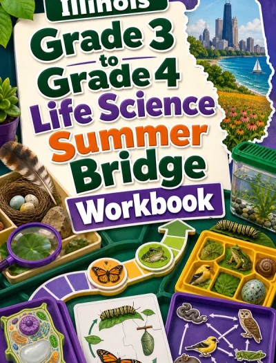 Illinois Grade 3 to Grade 4 Life Science Summer Bridge Workbook