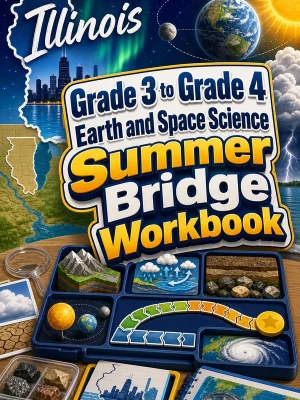 Illinois Grade 3 to Grade 4 Earth and Space Science Summer Bridge Workbook