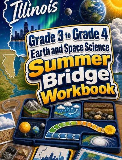 Illinois Grade 3 to Grade 4 Earth and Space Science Summer Bridge Workbook