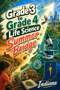 Indiana Grade 3 to Grade 4 Life Science Summer Bridge