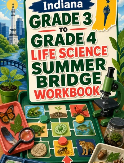 Indiana Grade 3 to Grade 4 Life Science Summer Bridge Workbook