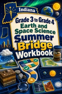 Indiana Grade 3 to Grade 4 Earth and Space Science Summer Bridge Workbook