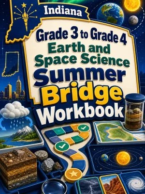 Indiana Grade 3 to Grade 4 Earth and Space Science Summer Bridge Workbook