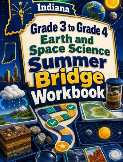 Indiana Grade 3 to Grade 4 Earth and Space Science Summer Bridge Workbook