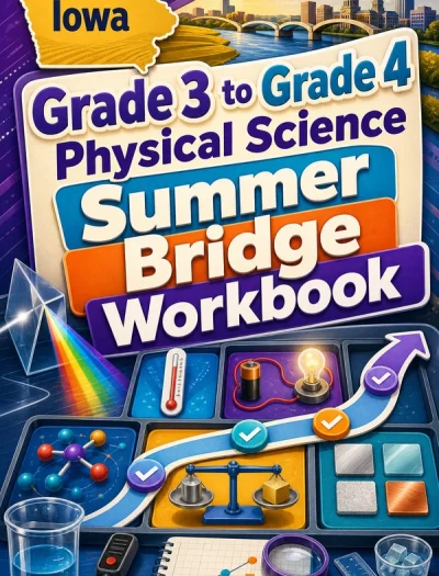 Iowa Grade 3 to Grade 4 Physical Science Summer Bridge Workbook