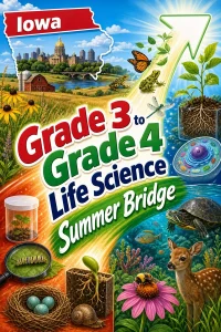 Iowa Grade 3 to Grade 4 Life Science Summer Bridge