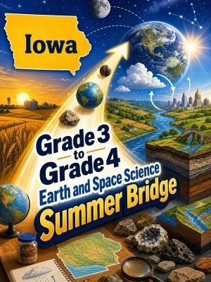 Iowa Grade 3 to Grade 4 Earth and Space Science Summer Bridge