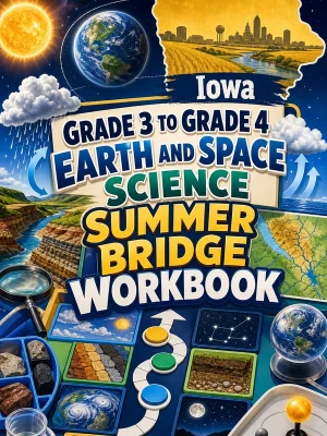 Iowa Grade 3 to Grade 4 Earth and Space Science Summer Bridge Workbook