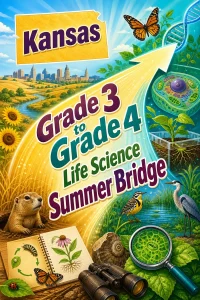 Kansas Grade 3 to Grade 4 Life Science Summer Bridge