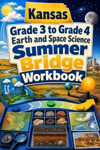 Kansas Grade 3 to Grade 4 Earth and Space Science Summer Bridge Workbook