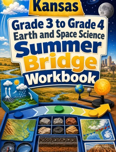 Kansas Grade 3 to Grade 4 Earth and Space Science Summer Bridge Workbook