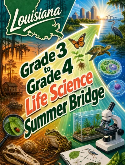 Louisiana Grade 3 to Grade 4 Life Science Summer Bridge