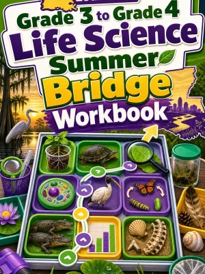 Louisiana Grade 3 to Grade 4 Life Science Summer Bridge Workbook