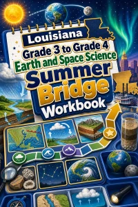 Louisiana Grade 3 to Grade 4 Earth and Space Science Summer Bridge Workbook