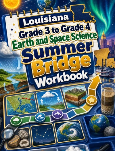 Louisiana Grade 3 to Grade 4 Earth and Space Science Summer Bridge Workbook