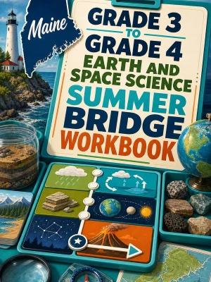 Maine Grade 3 to Grade 4 Earth and Space Science Summer Bridge Workbook