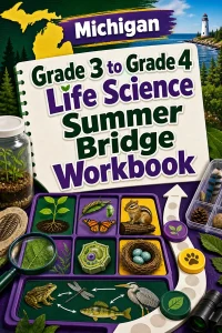 Michigan Grade 3 to Grade 4 Life Science Summer Bridge Workbook