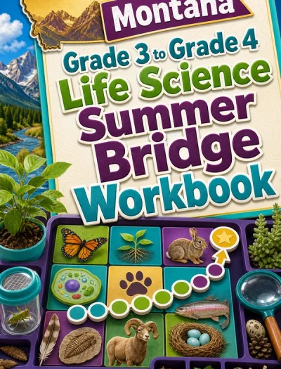 Montana Grade 3 to Grade 4 Life Science Summer Bridge Workbook