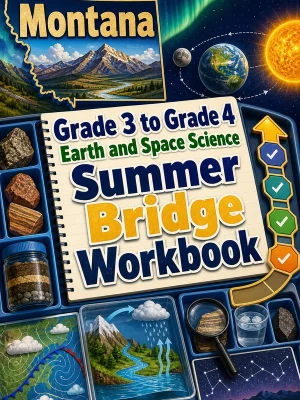 Montana Grade 3 to Grade 4 Earth and Space Science Summer Bridge Workbook