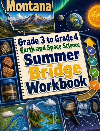 Montana Grade 3 to Grade 4 Earth and Space Science Summer Bridge Workbook