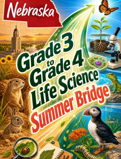 Nebraska Grade 3 to Grade 4 Life Science Summer Bridge