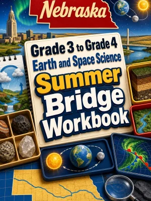 Nebraska Grade 3 to Grade 4 Earth and Space Science Summer Bridge Workbook