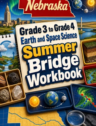 Nebraska Grade 3 to Grade 4 Earth and Space Science Summer Bridge Workbook