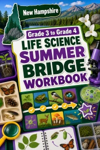 New Hampshire Grade 3 to Grade 4 Life Science Summer Bridge Workbook