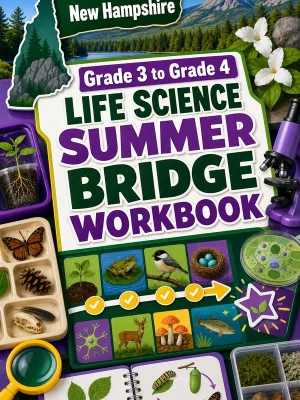 New Hampshire Grade 3 to Grade 4 Life Science Summer Bridge Workbook