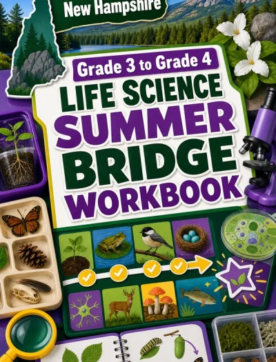 New Hampshire Grade 3 to Grade 4 Life Science Summer Bridge Workbook