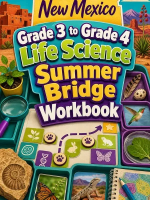 New Mexico Grade 3 to Grade 4 Life Science Summer Bridge Workbook