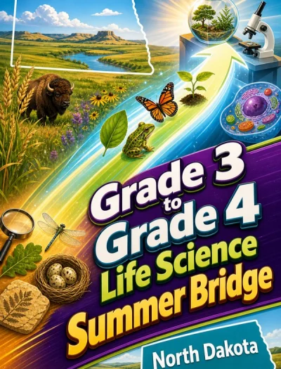 North Dakota Grade 3 to Grade 4 Life Science Summer Bridge