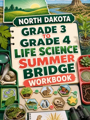 North Dakota Grade 3 to Grade 4 Life Science Summer Bridge Workbook