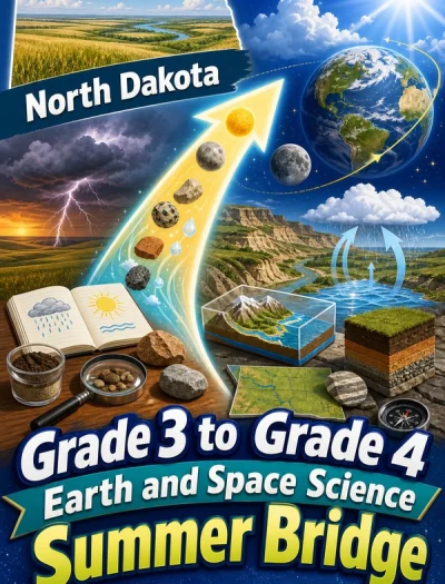 North Dakota Grade 3 to Grade 4 Earth and Space Science Summer Bridge