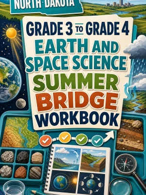 North Dakota Grade 3 to Grade 4 Earth and Space Science Summer Bridge Workbook
