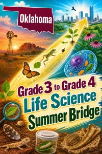 Oklahoma Grade 3 to Grade 4 Life Science Summer Bridge